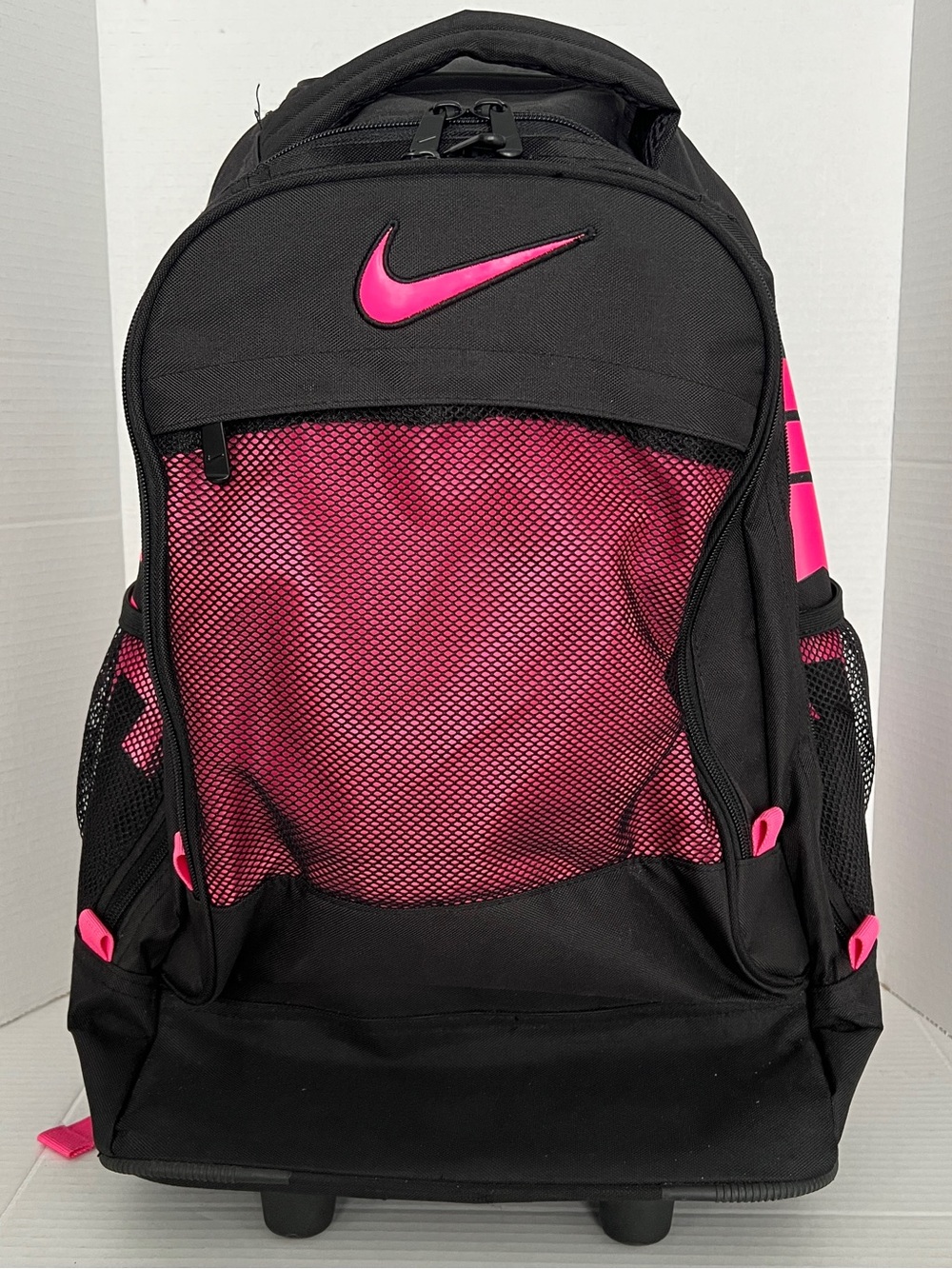 Nike Black & Hot Pink Rolling Backpack